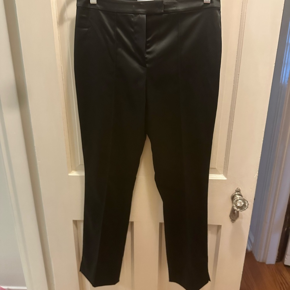 St John Black Satin Pants